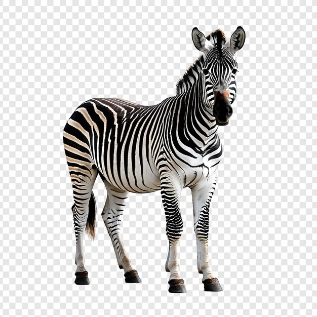 PSD zebra png geïsoleerd op doorzichtige achtergrond