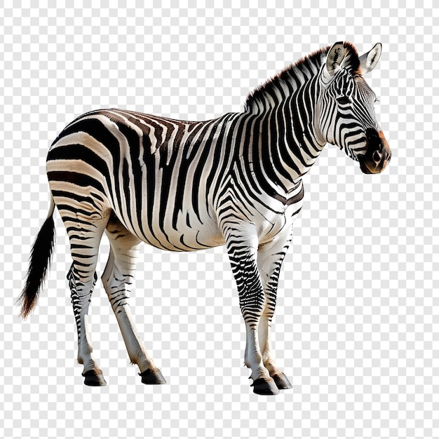 PSD zebra png isolato su sfondo trasparente