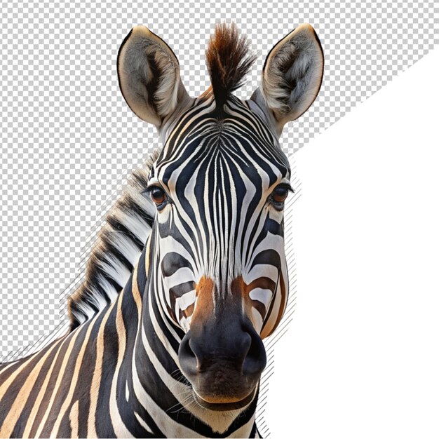 PSD zebra on transparent background