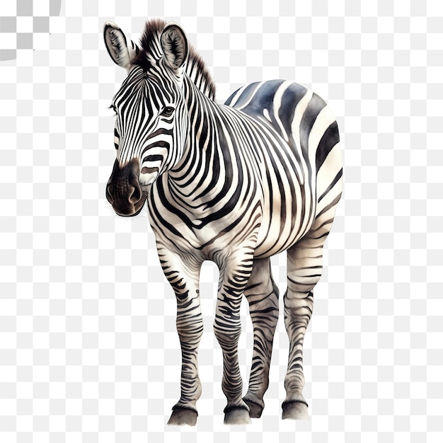 PSD sfondo trasparente acquerello zebra