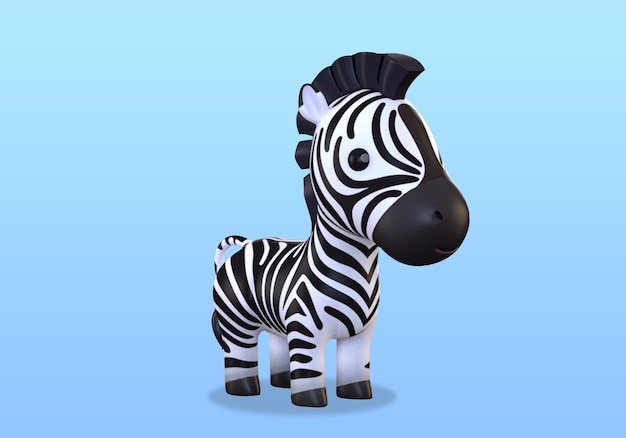 PSD a zebra with a black nose.