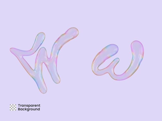 Zeepbel tekst brief 3D-rendering geïsoleerd