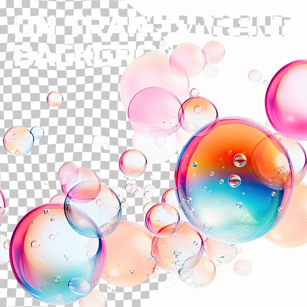 PSD zeepbellen op een doorzichtige achtergrond