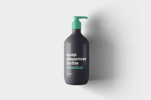 Zeepdispenser fles mockup bovenaanzicht