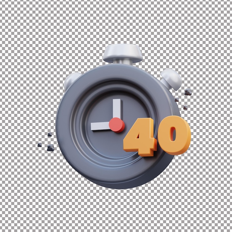 PSD zegar budzik gotowania 3d render