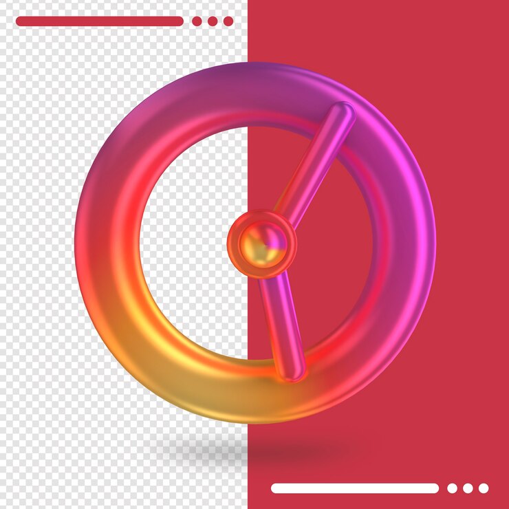 PSD zegar renderowania 3d