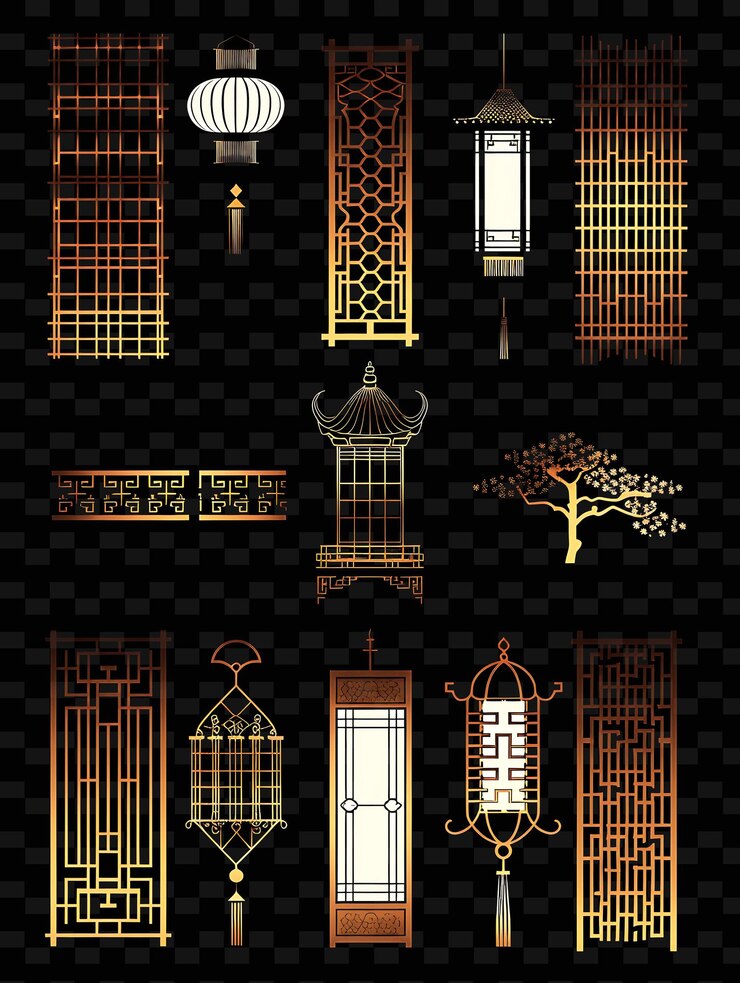 PSD zen style trellises pixel art with minimalist patterns featu creative texture y2k neon item designs