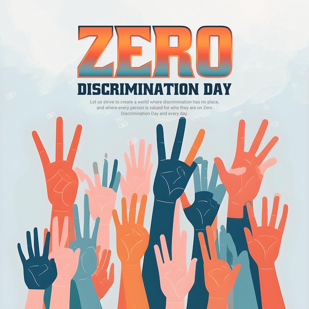 PSD zero discrimination day social media post banner template