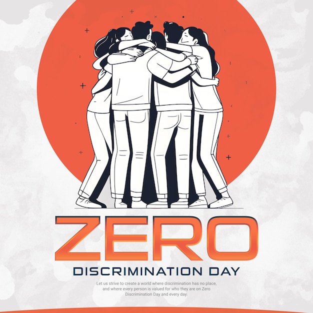 PSD zero discrimination day social media post banner template