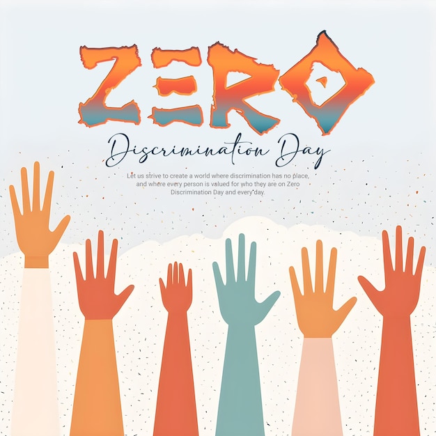 PSD zero discrimination day social media post banner template