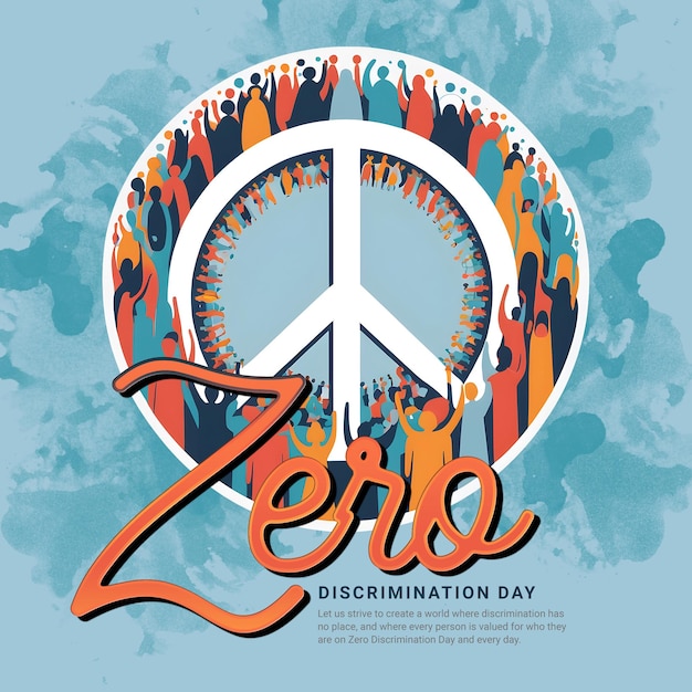 PSD zero discrimination day social media post banner template