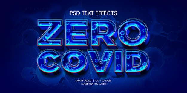 PSD zero efekt tekstowy covid