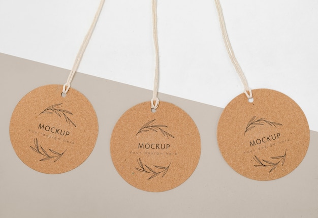 Zero waste price tags mock-up