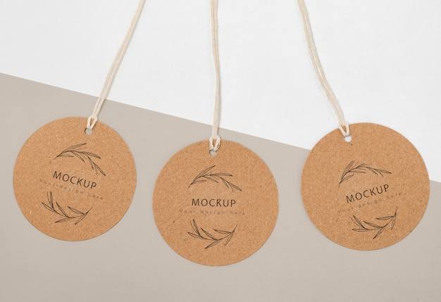 PSD zero waste price tags mock-up