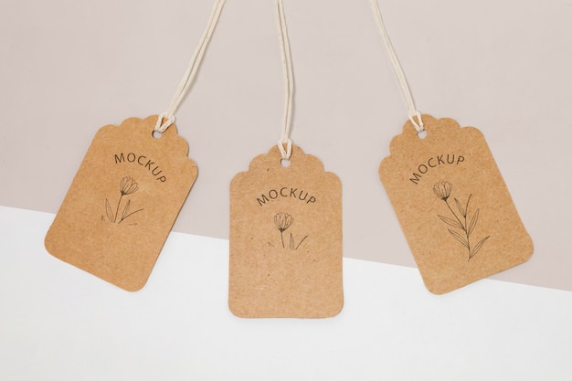 Zero waste price tags mock-up