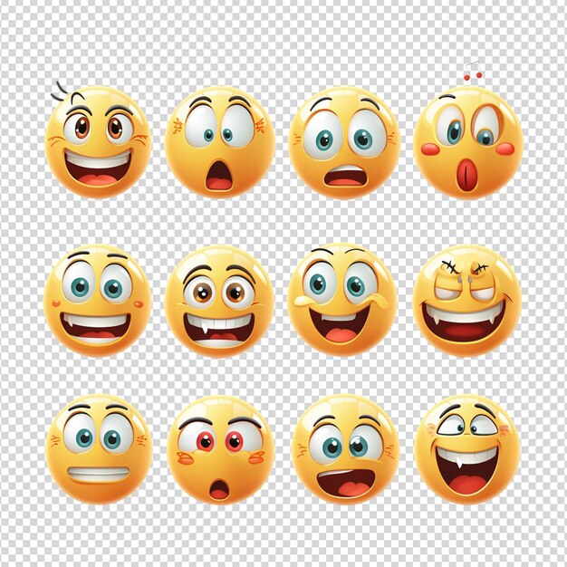 PSD zestaw emoji whatsapp