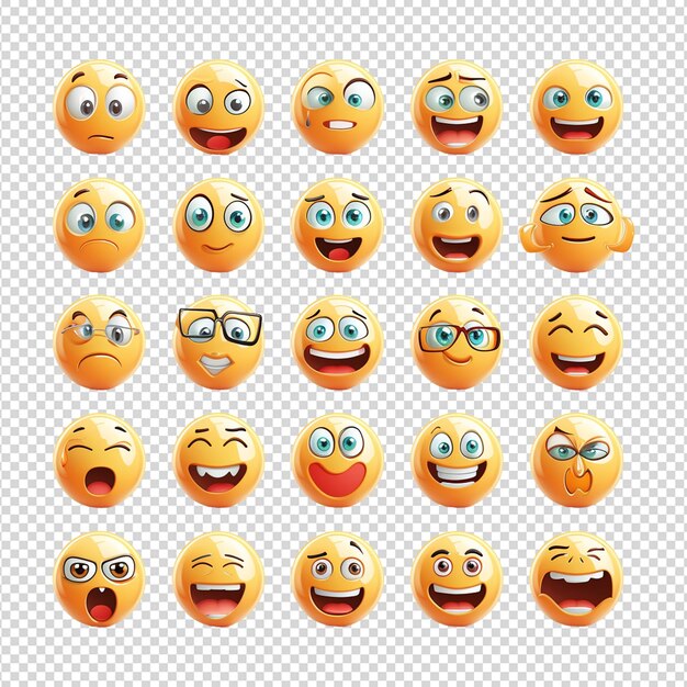 PSD zestaw emoji whatsapp