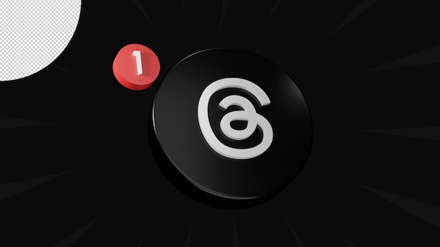 Zestaw ikon logo 3D aplikacji Threads