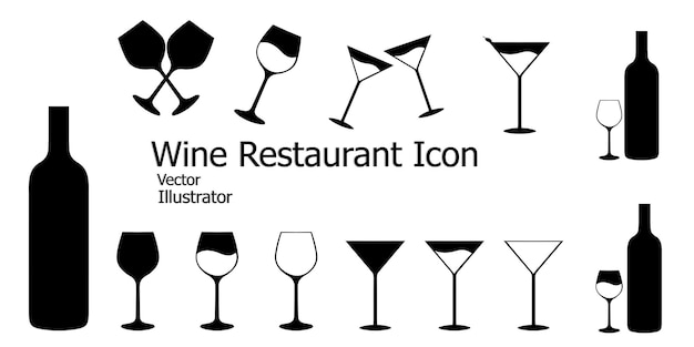 Zestaw ikon restauracyjnych