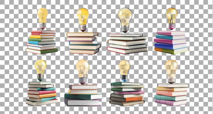 PSD zestaw książek idealny do studiów edukacyjnych i tematów z powrotem do szkoły