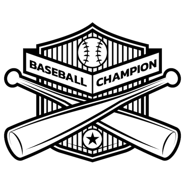 Zestaw odznak z logo baseballu