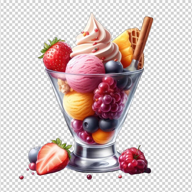 PSD zesty lemon ice cream png