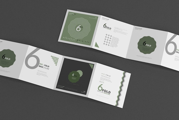 Zesvoudige brochure-mockup