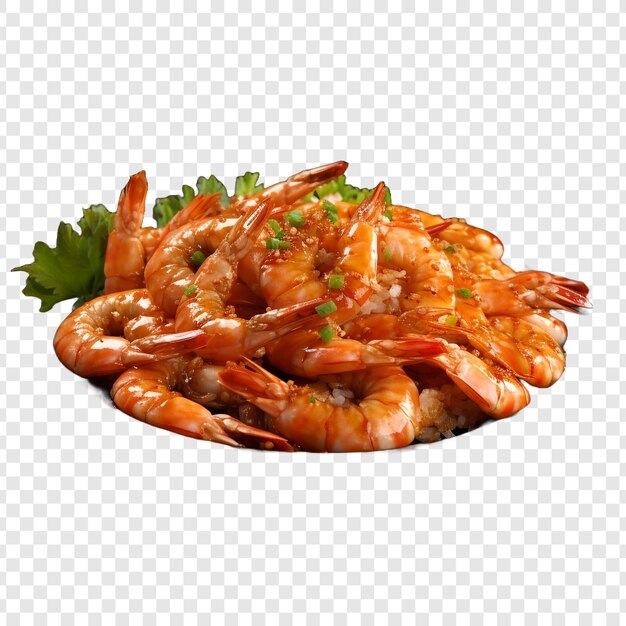 PSD zhejiang shrimp isolated on transparent background