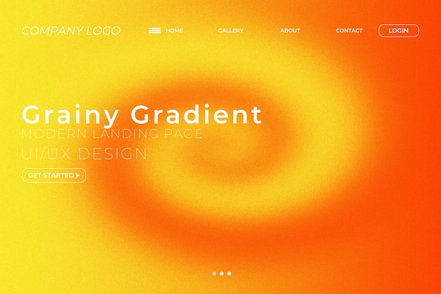 Ziarnisty gradient – nowoczesny projekt UI/UX strony docelowej