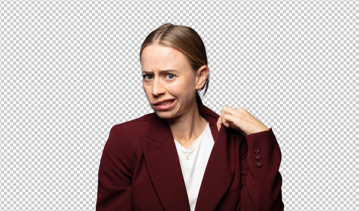 PSD zich gestrest, angstig, moe en gefrustreerd voelen, de hals van het hemd trekken, gefrustreerd lijken door het probleem