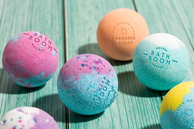 PSD zicht op bath bomb voor ontspanning