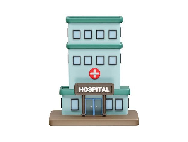 Ziekenhuis icoon 3d illustratie render