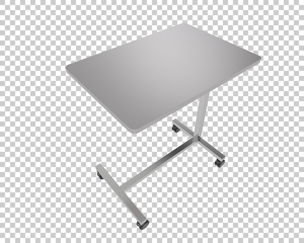 PSD ziekenhuis tafel op transparante achtergrond 3d-rendering illustratie