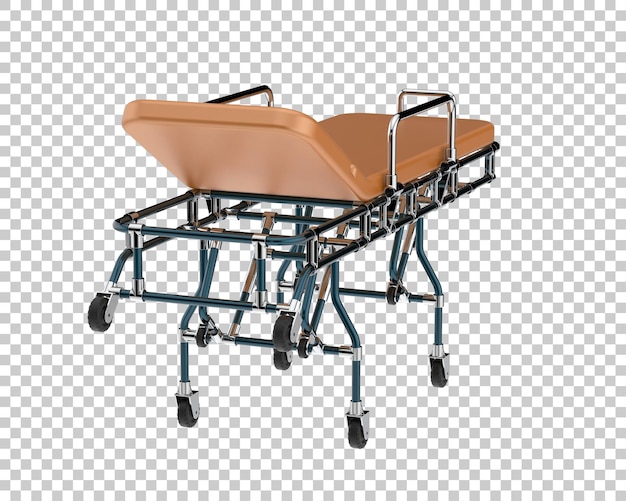 Ziekenhuisbed geïsoleerd op de achtergrond 3D rendering illustratie
