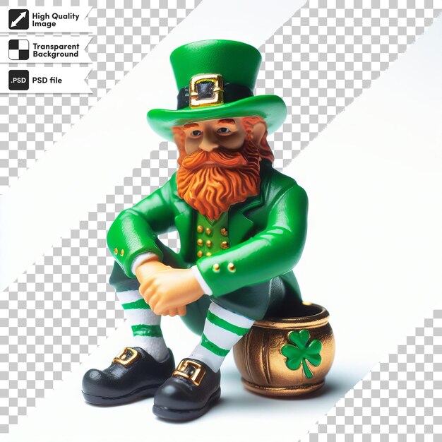 Zielona Figurka Leprechauna Z Garnkiem Koniczyny