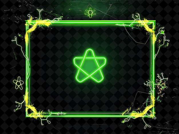 PSD zielona gwiazda na zielonym tle z gwiazdą na niej