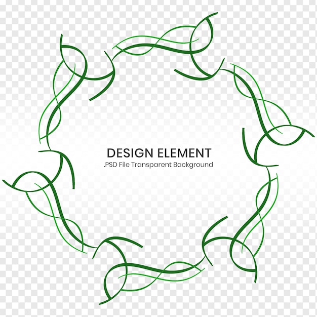 Zielona mandala abstrakcyjny element projektowania przezroczysty plik png