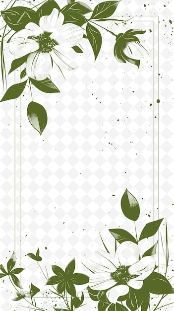 PSD zielona roślina na białym tle jest naturalnym wzorem