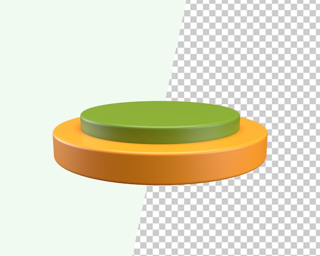 zielona scena produkt poduim renderowania 3d