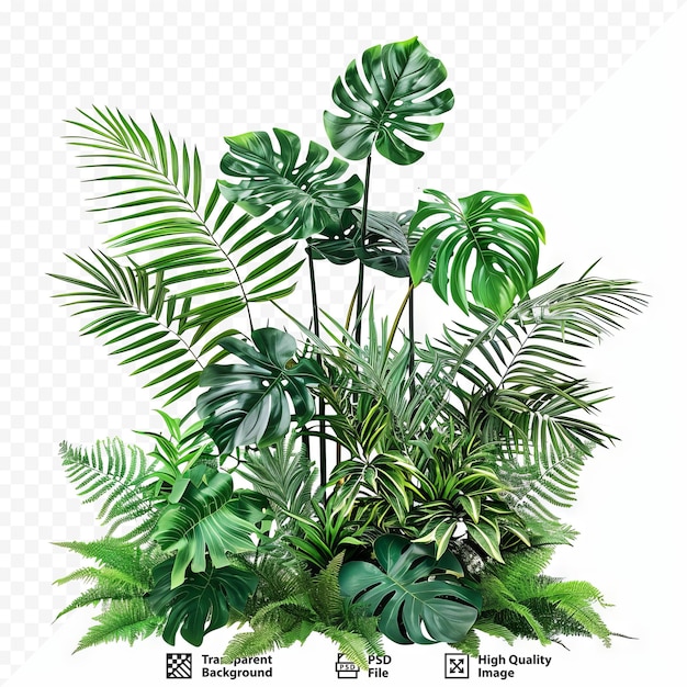 Zielone Liście Roślin Tropikalnych Krzew Kompozycja Kwiatowa W Pomieszczeniu Ogród Natura Tło Izolowane Na Białym, Odizolowanym Tle