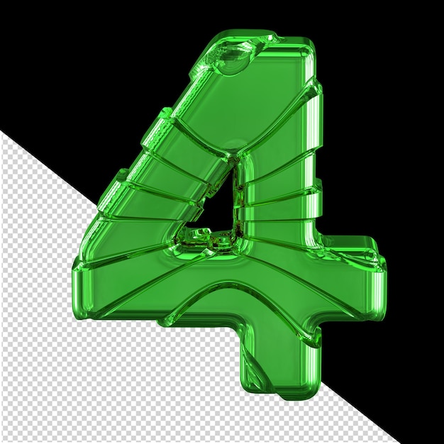 PSD zielone symbole z paskami numer 4