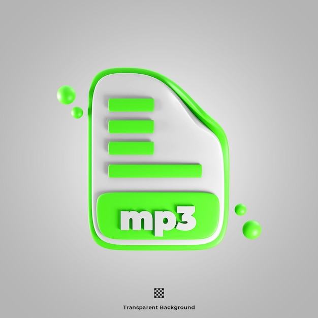PSD zielono-biały obraz logo mp3.