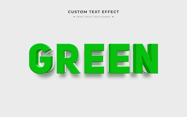 Zielony Efekt Stylu Tekstu 3d