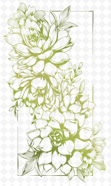 PSD zielony i biały kwiat w szklance