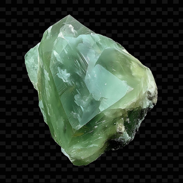 PSD zielony kamień kwarcowy z białą twarzą