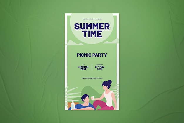 Zielony Letni Piknik Instagram Story