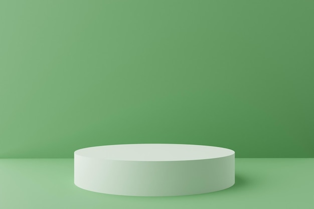 Zielony podium 3D do prezentacji produktów