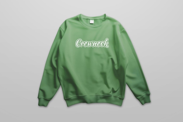 zielony sweter z napisem "crut"
