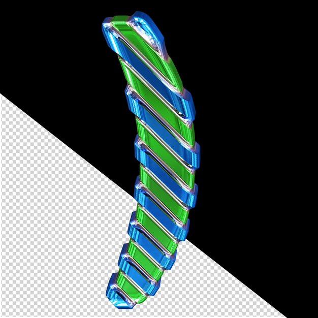 Zielony Symbol Z Niebieskimi Ukośnymi Paskami