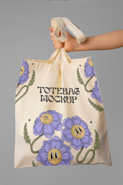 PSD zijaanzicht hand met totebag